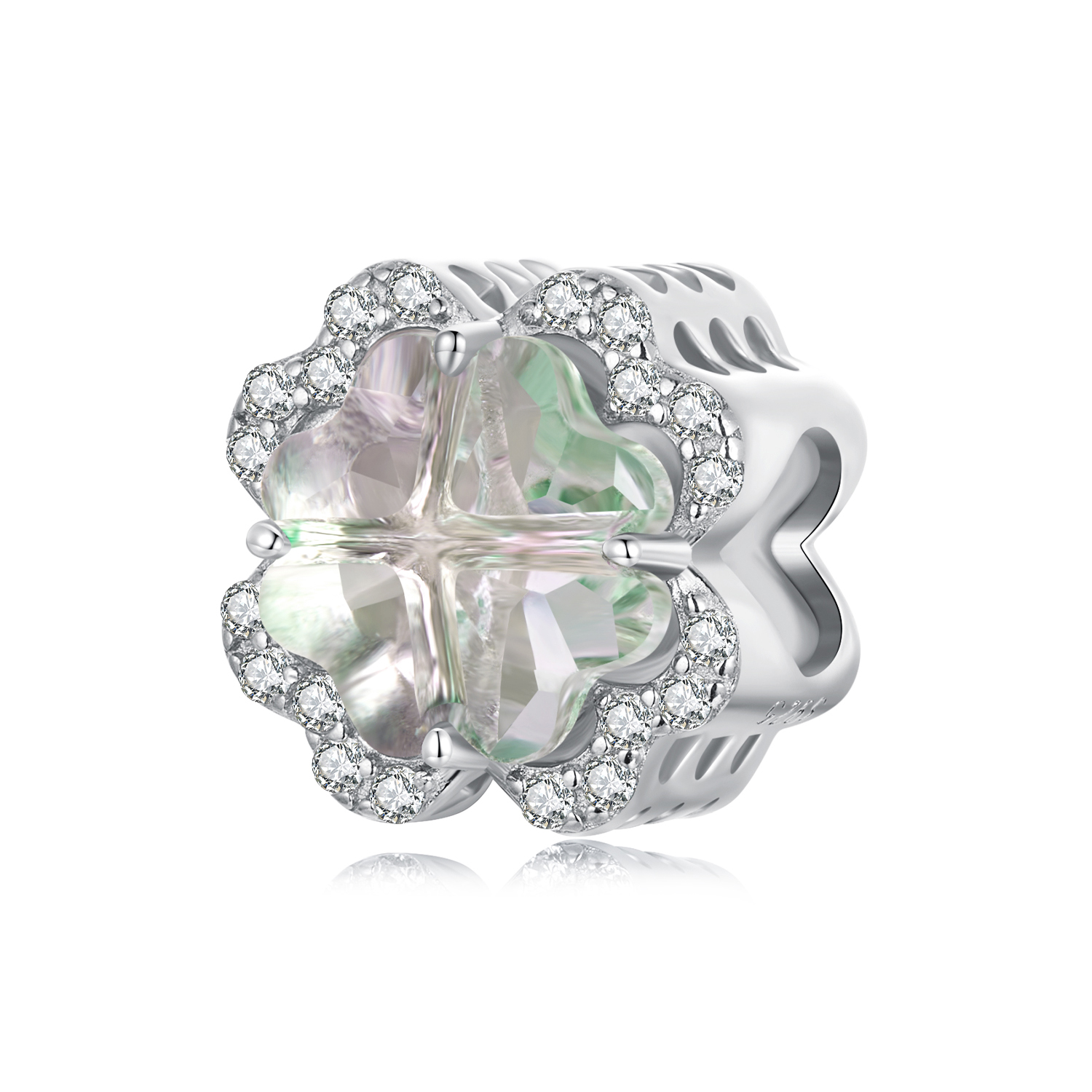 charm de trébol de cuatro hojas estilo pandora scc2803