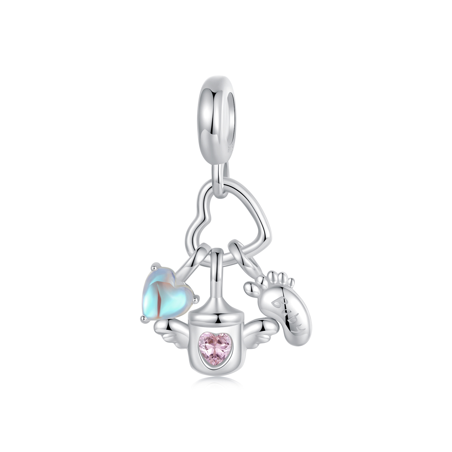 colgante con biberón estilo pandora scc2820