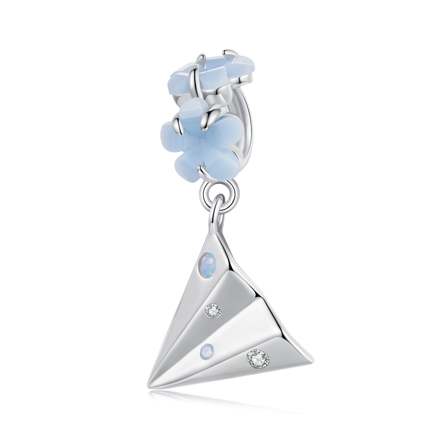 colgante de avión de papel estilo pandora bsc1027