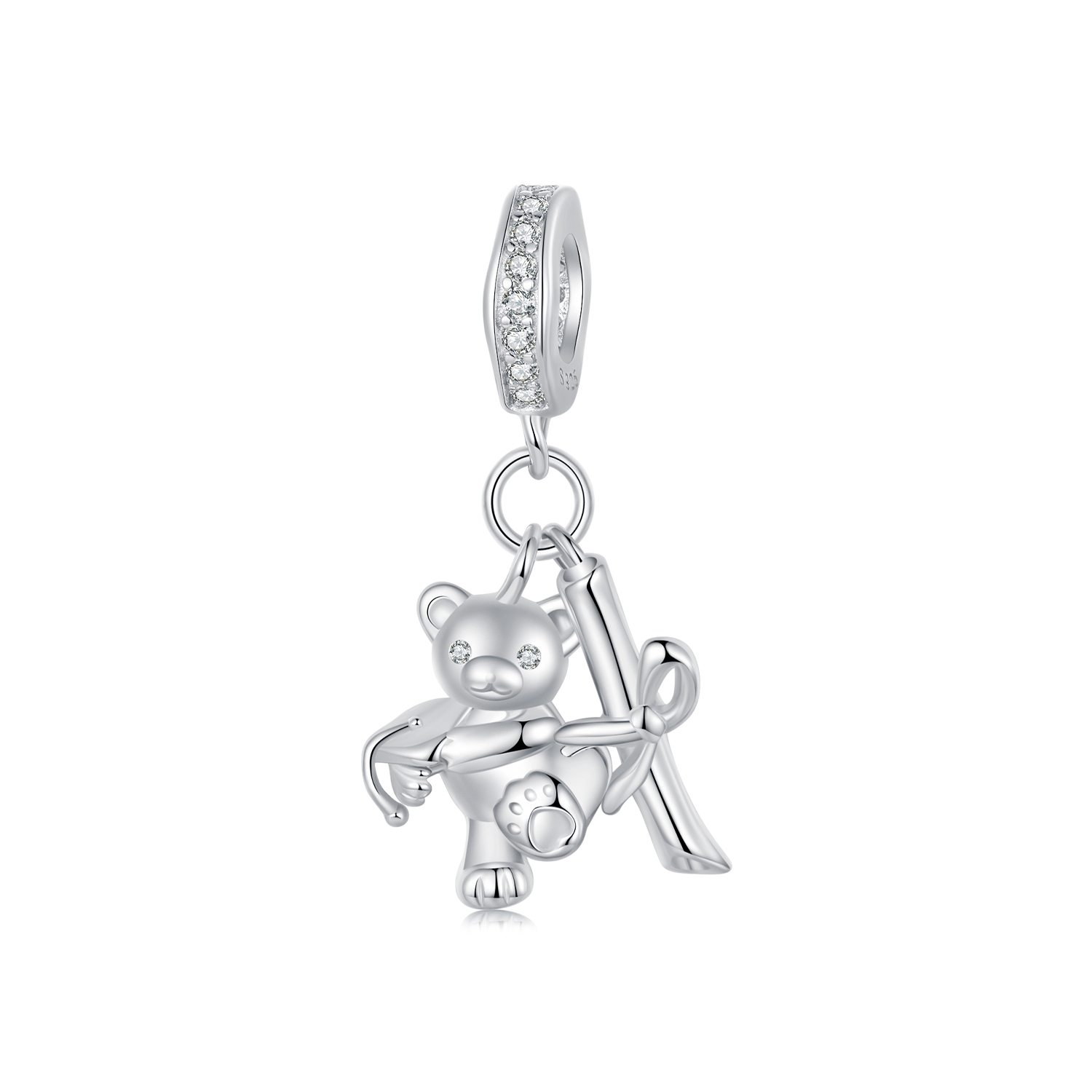 colgante de oso de graduación estilo pandora scc2837