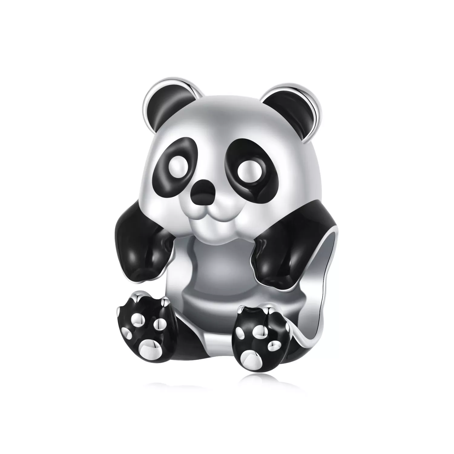 colgante de plata de ley con forma de panda estilo pandora scc2811