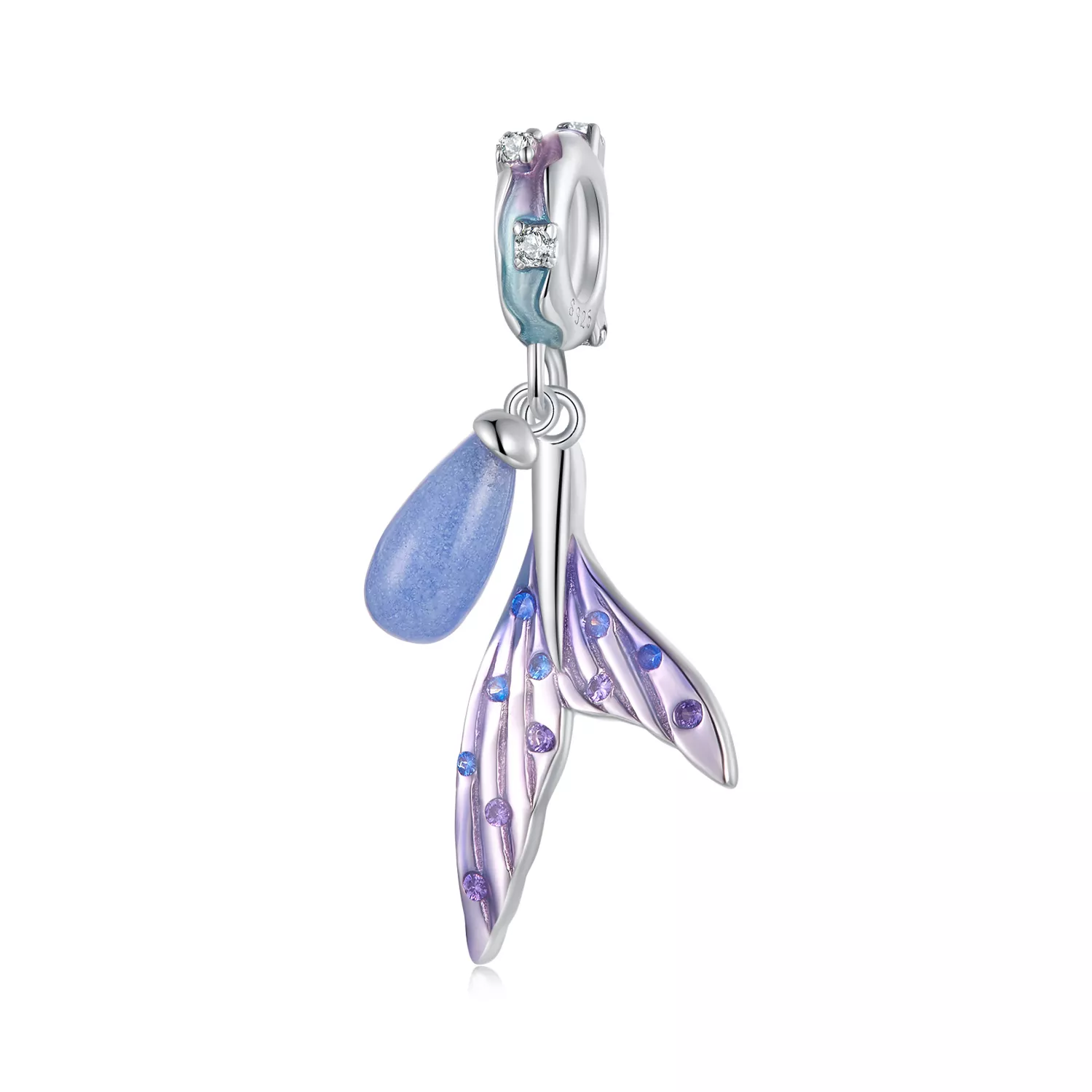 colgante de sirena luminosa estilo pandora scc2800