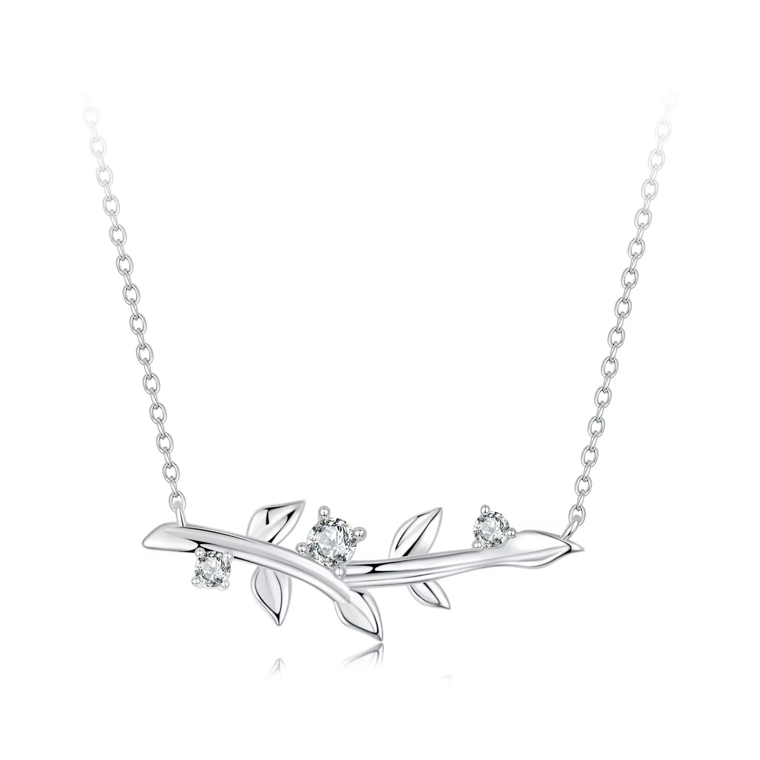 collar con hojas estilo pandora bsn391