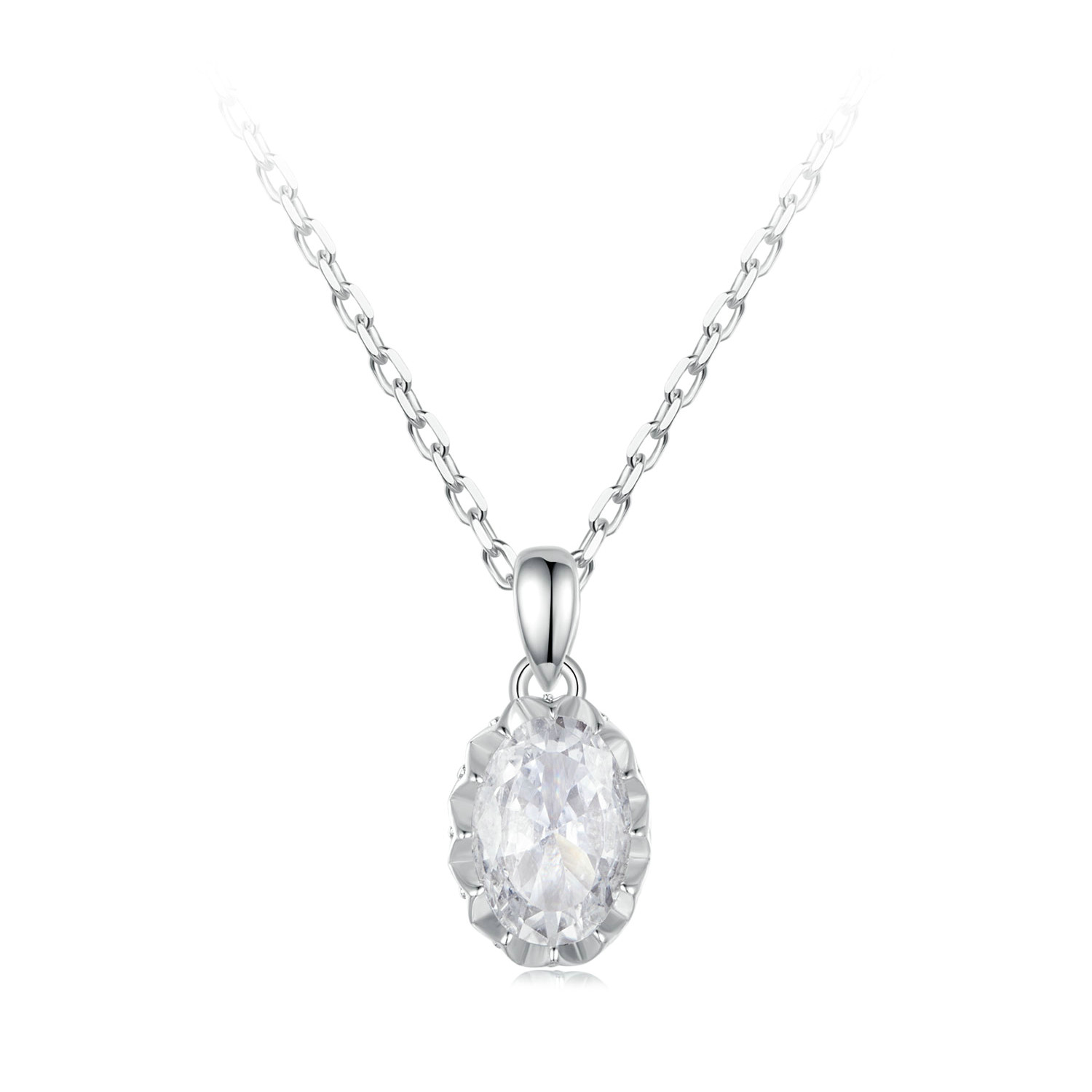 collar de moissanita de 1 ct estilo pandora brilliant beauty con un certificado msn035