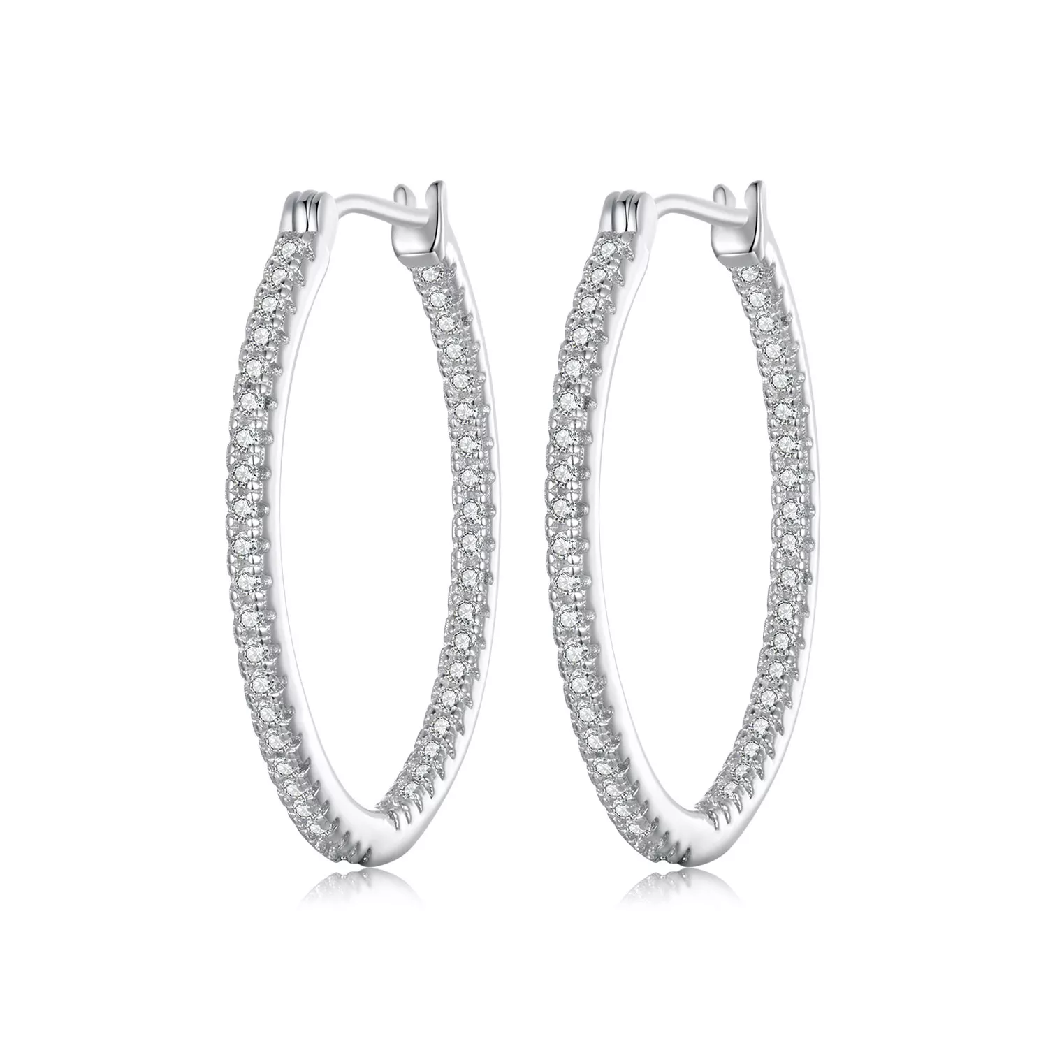 pendientes brillantes estilo pandora bse1023 l