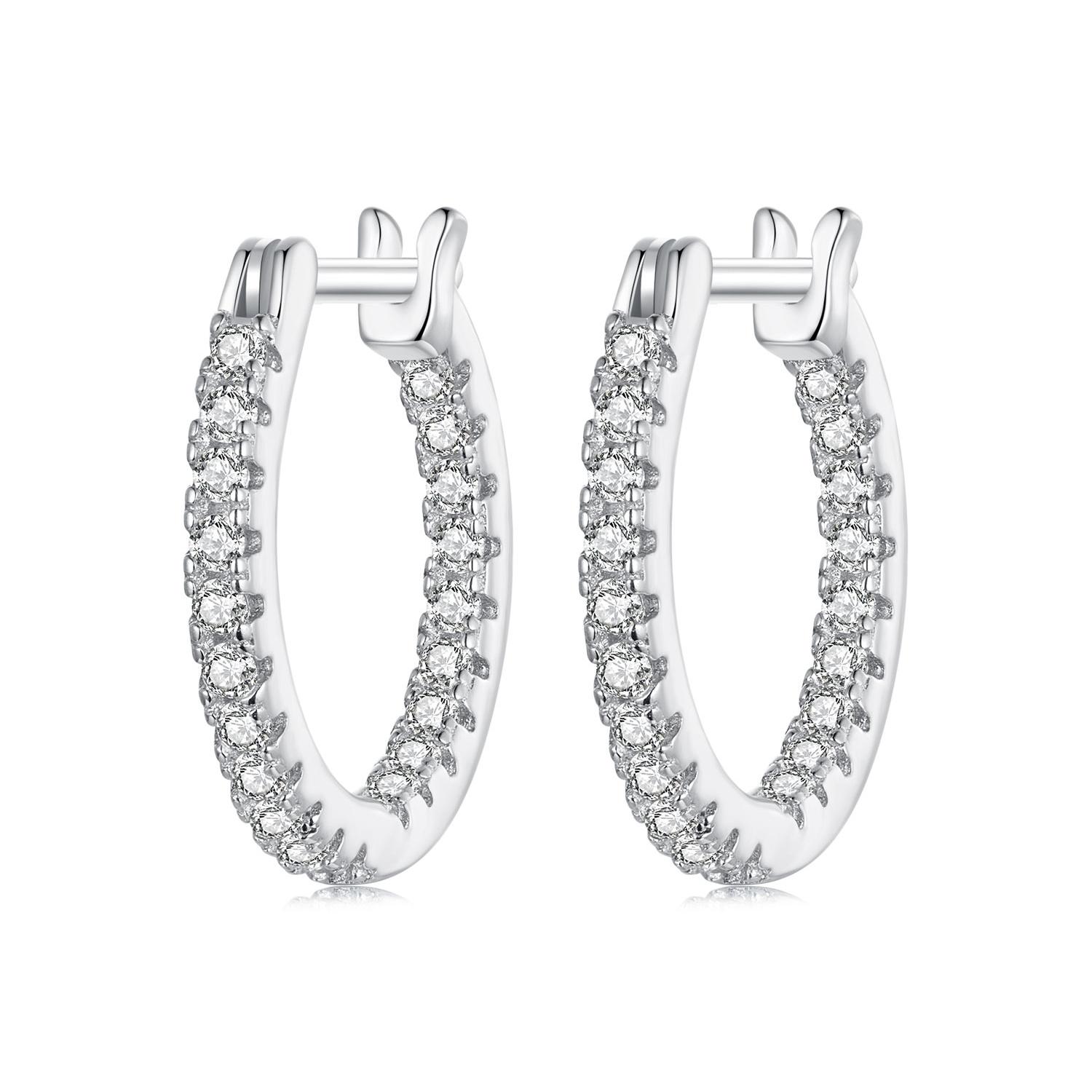 pendientes brillantes estilo pandora bse1023