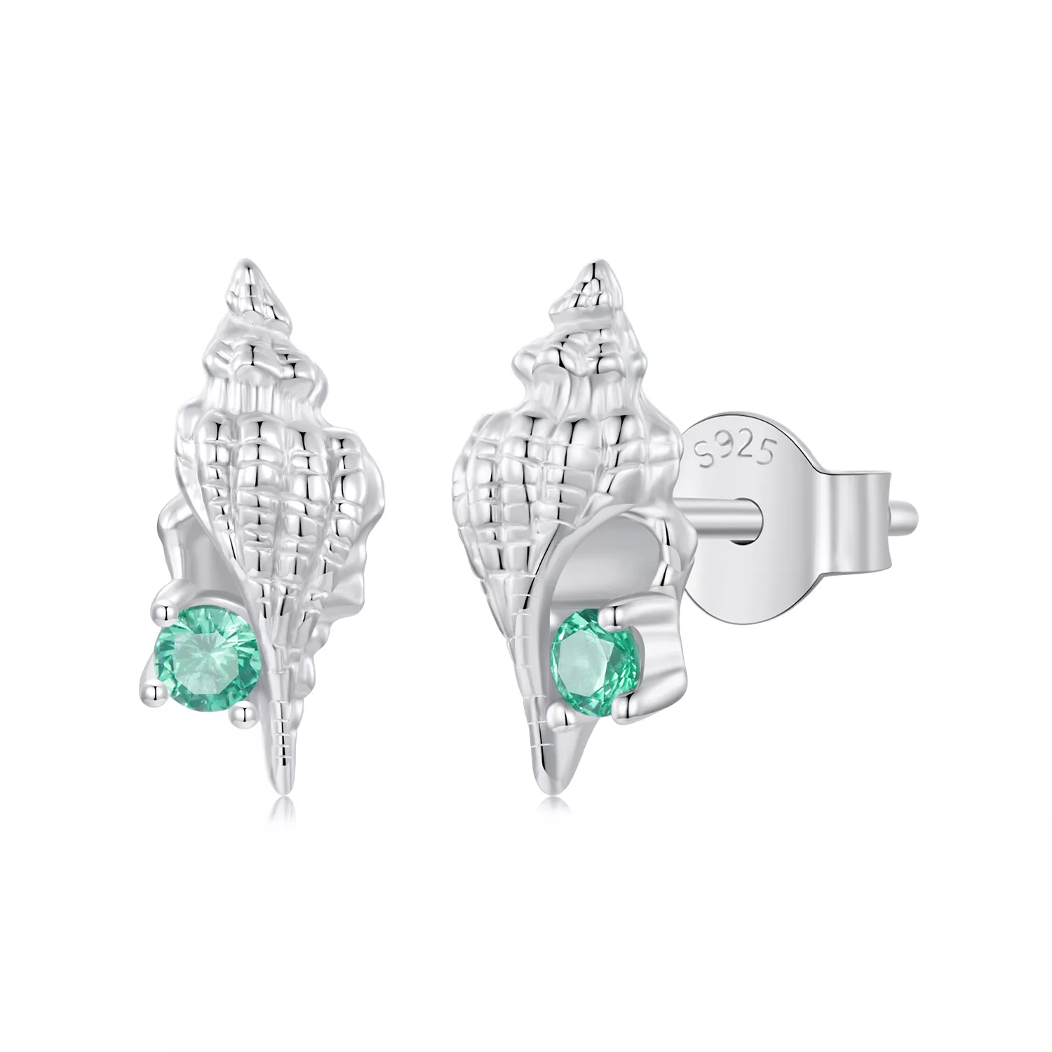 pendientes de caracola estilo pandora bse1010