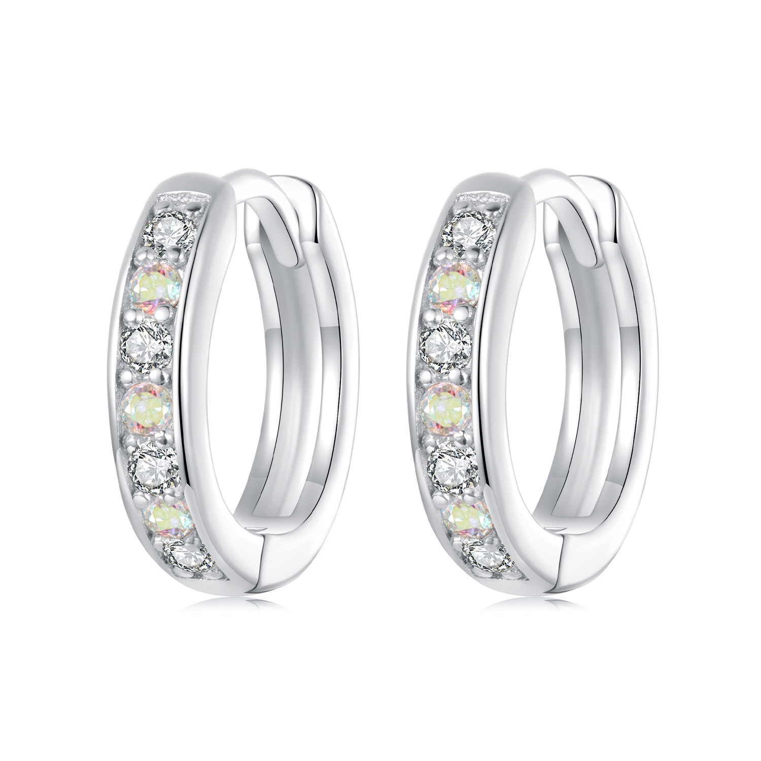 pendientes de circonitas de colores estilo pandora bse1033