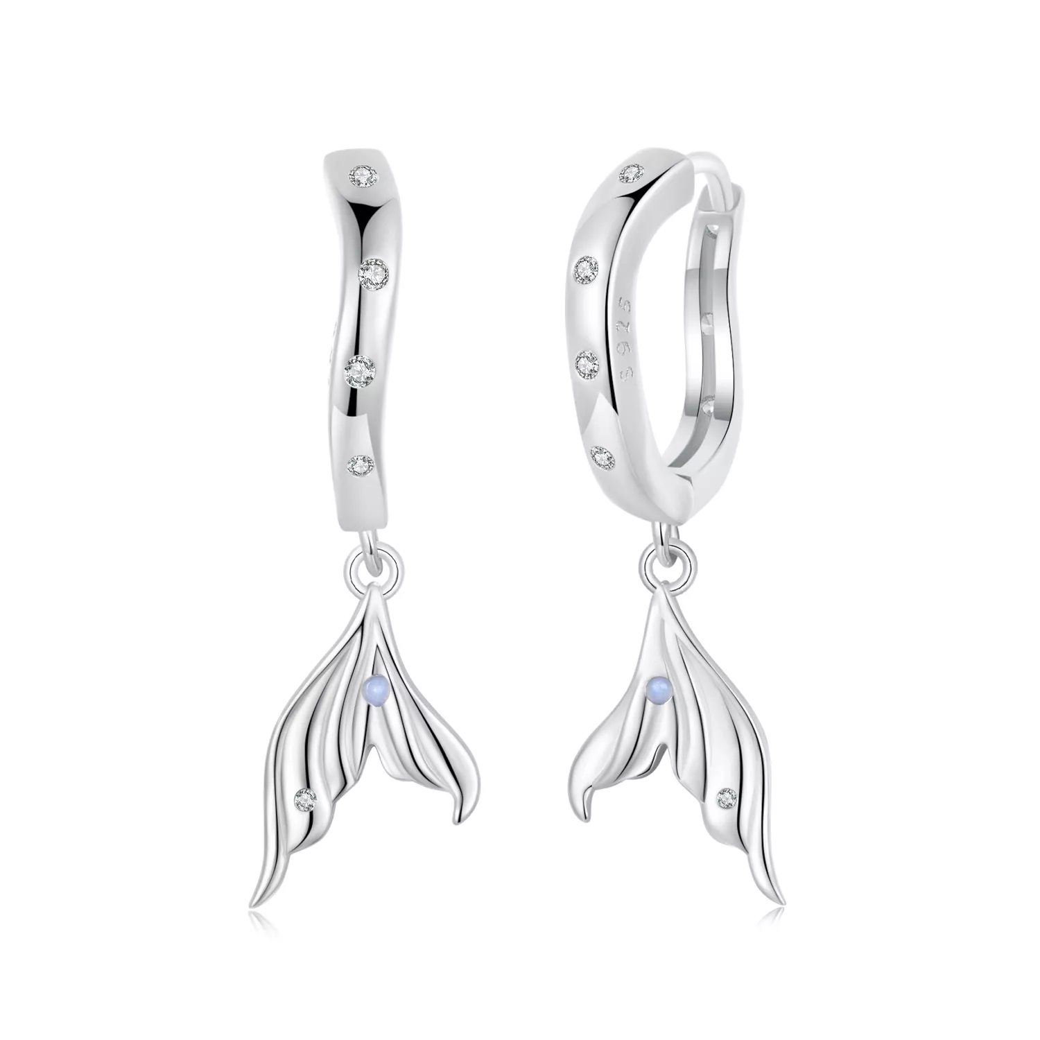 pendientes de cola de pez estilo pandora sce1744