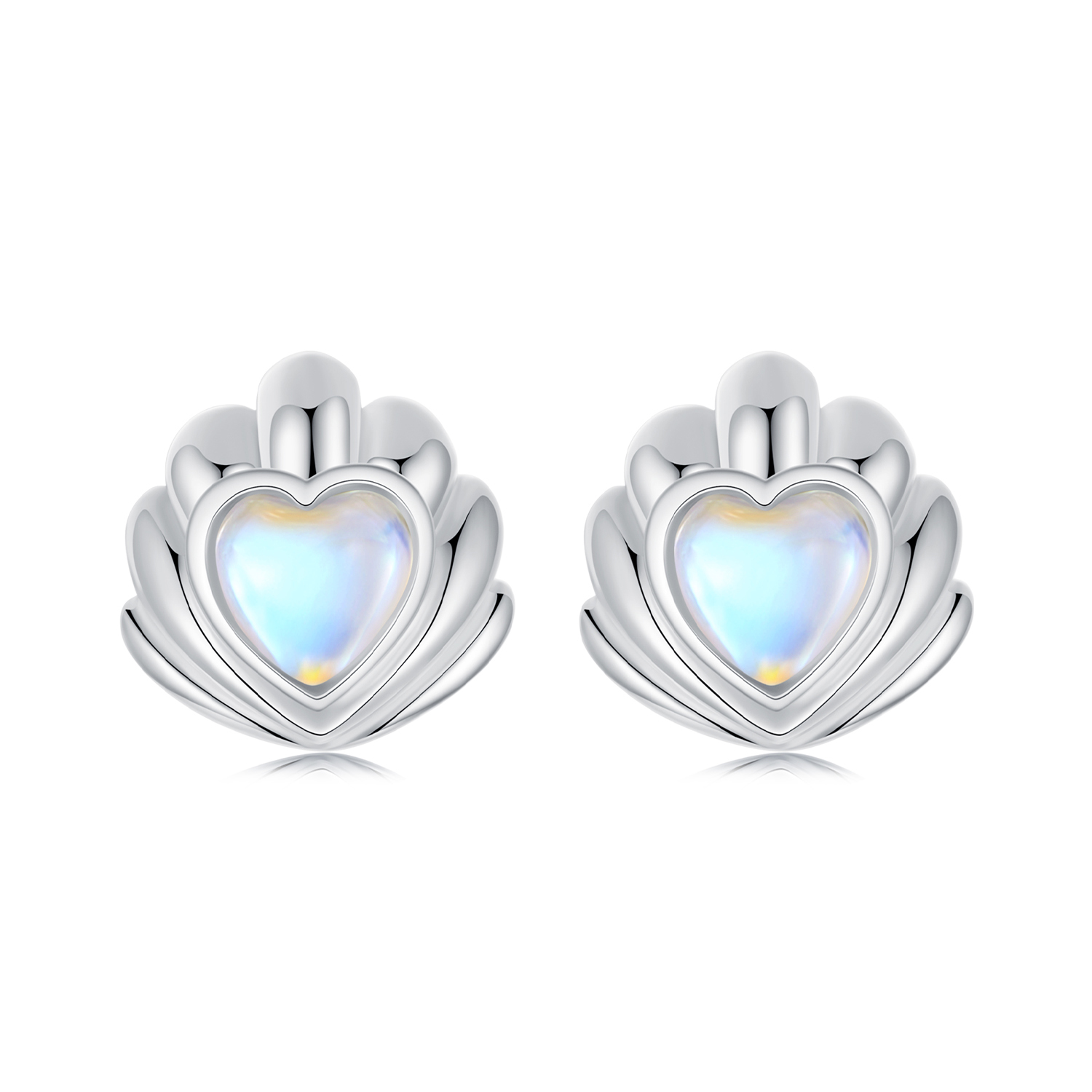 pendientes de concha estilo pandora sce1763