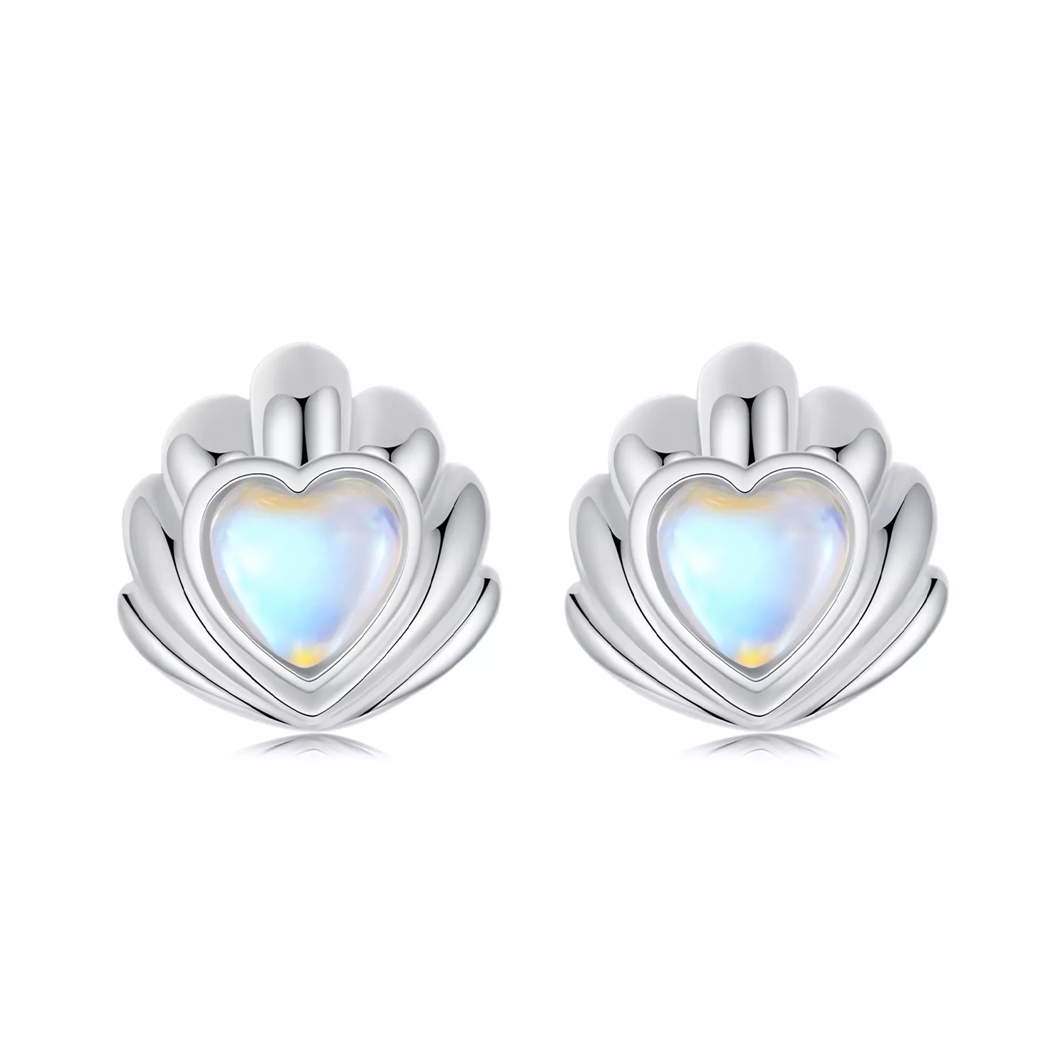 pendientes de concha estilo pandora sce1763