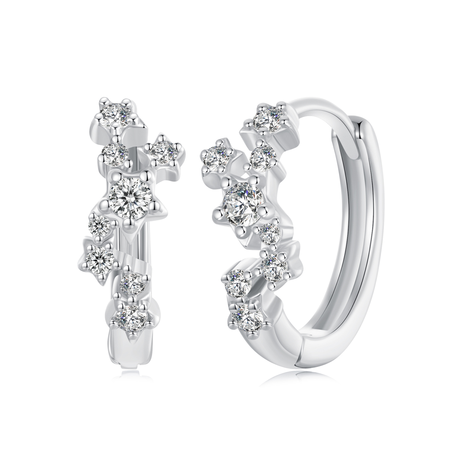 pendientes de estrella estilo pandora bse1017
