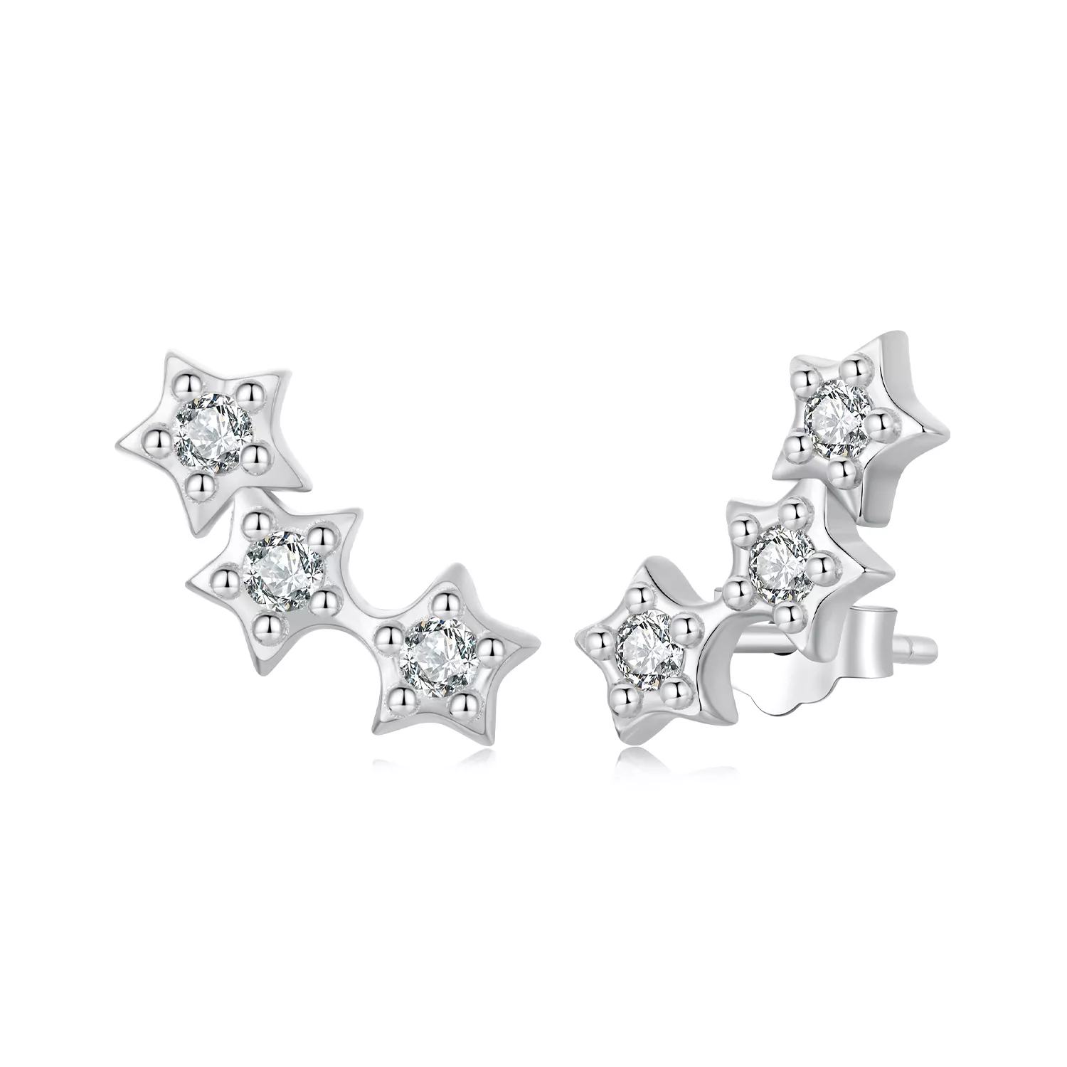pendientes de estrella estilo pandora sce1740