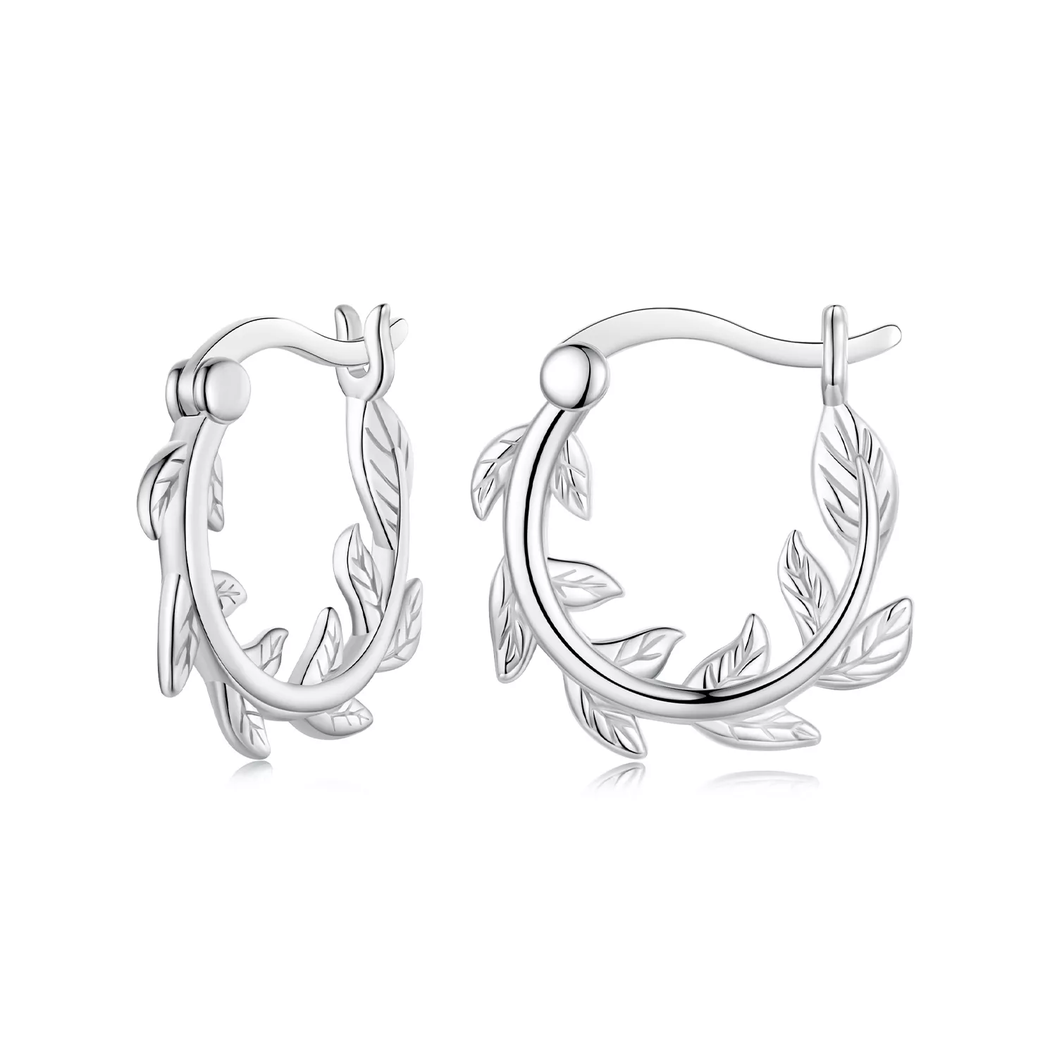 pendientes de hoja estilo pandora bse1022