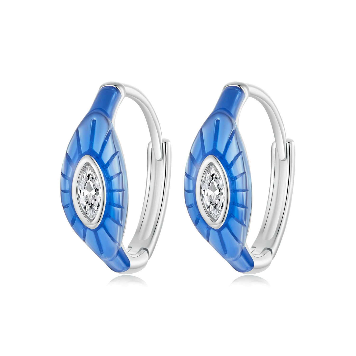 pendientes de ojo de diablo estilo pandora sce1737