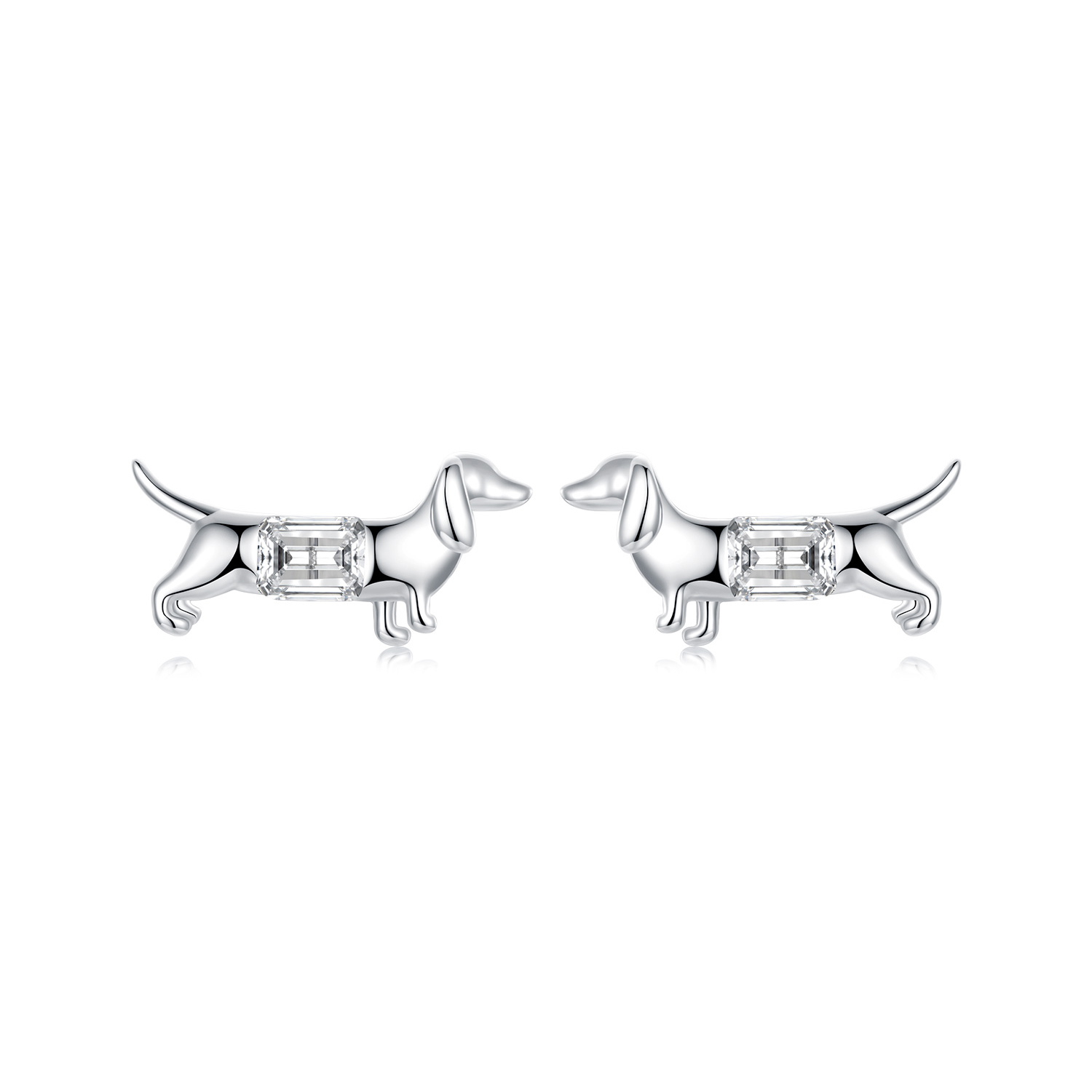 pendientes de perro salchicha estilo pandora sce1745
