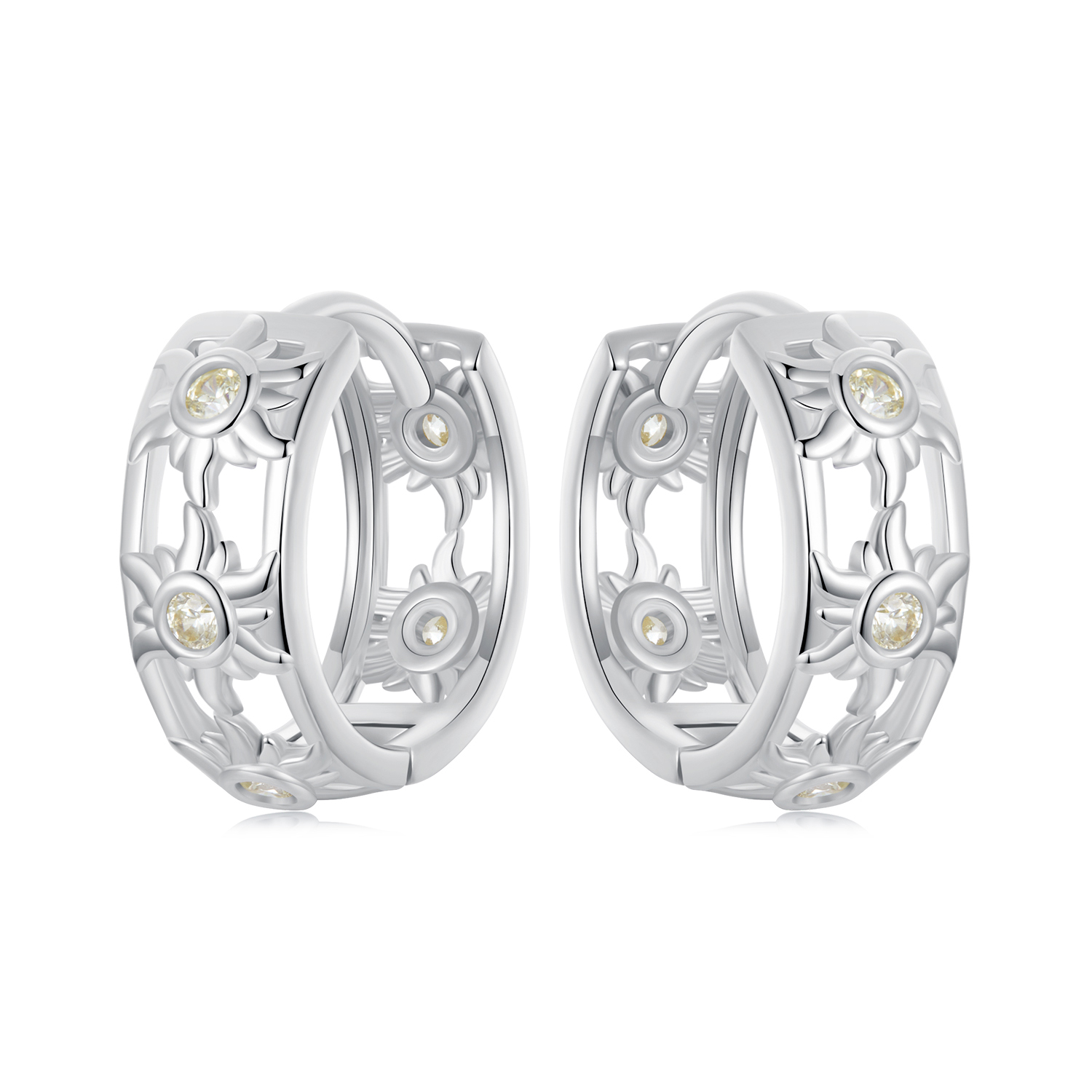pendientes estilo pandora con sol bse1007