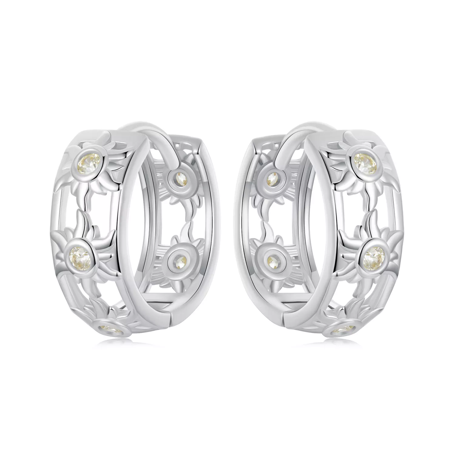 pendientes estilo pandora con sol bse1007