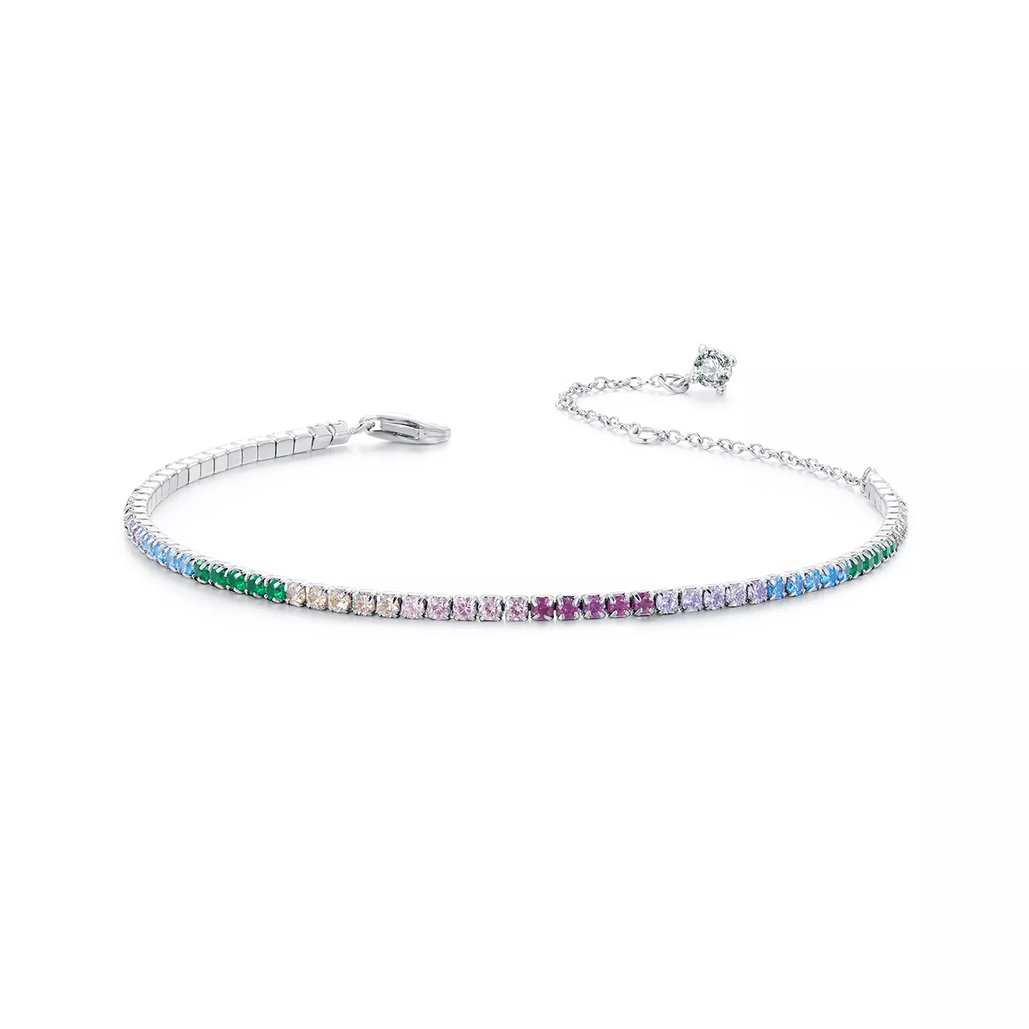 pulsera arcoíris estilo pandora scb277