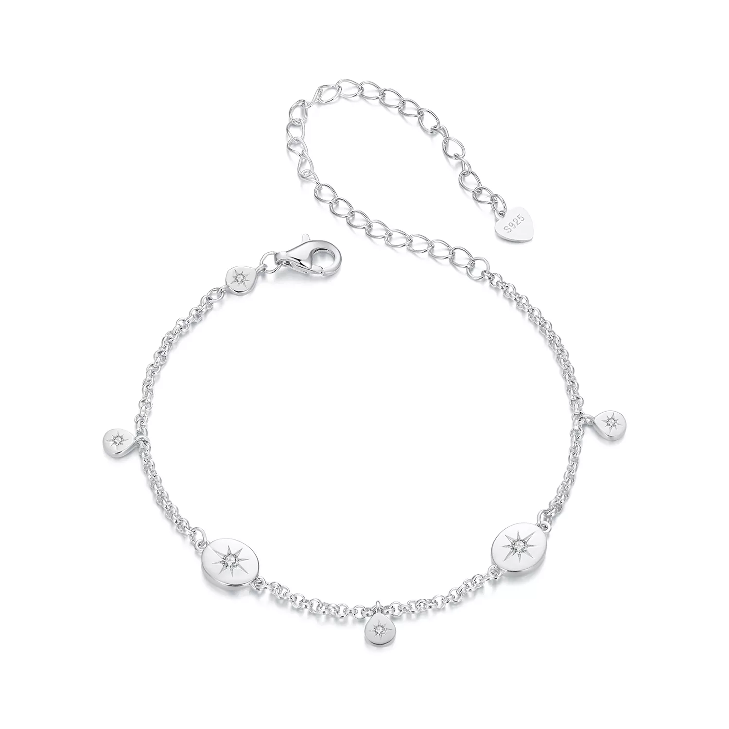 pulsera con borlas de estrellas estilo pandora bsb182