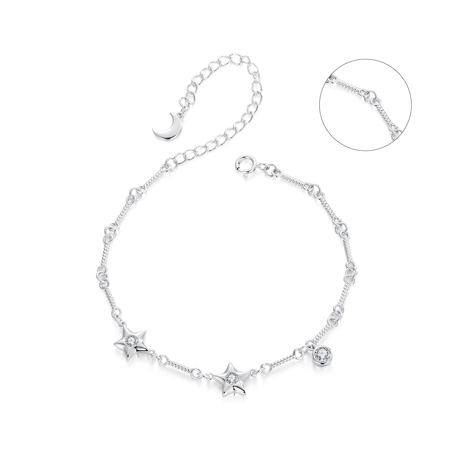 pulsera con estrella estilo pandora scb278