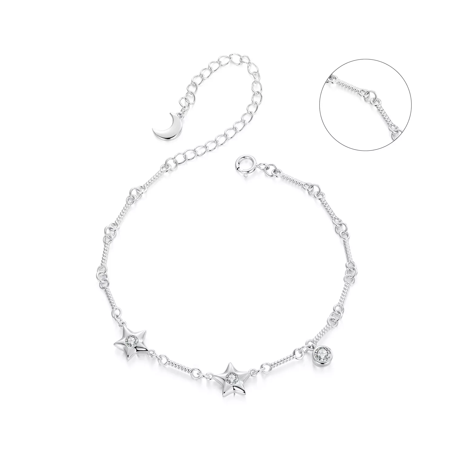 pulsera con estrella estilo pandora scb278