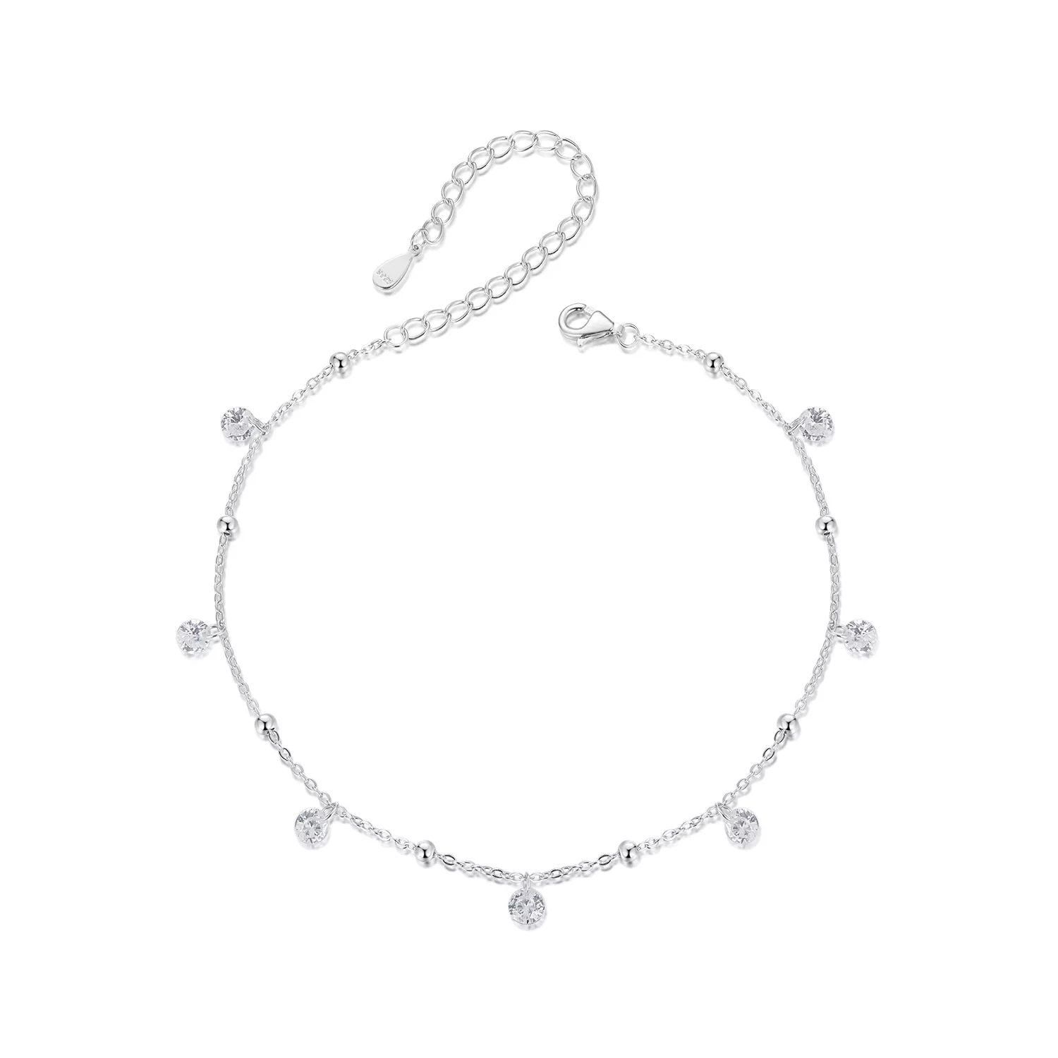 tobillera elegante y brillante estilo pandora sct025