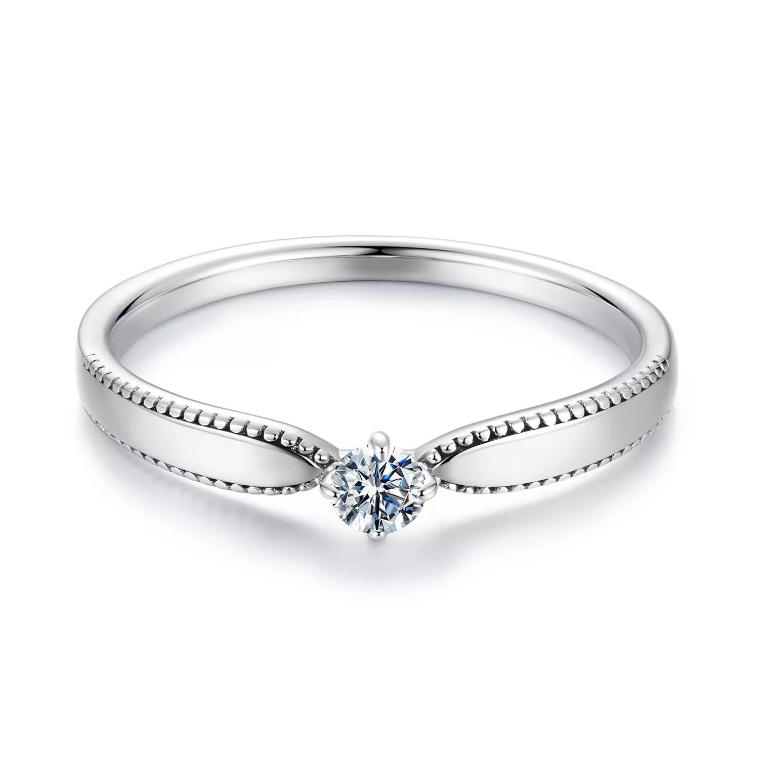 anillo brillante exquisito estilo pandora un certificado msr062