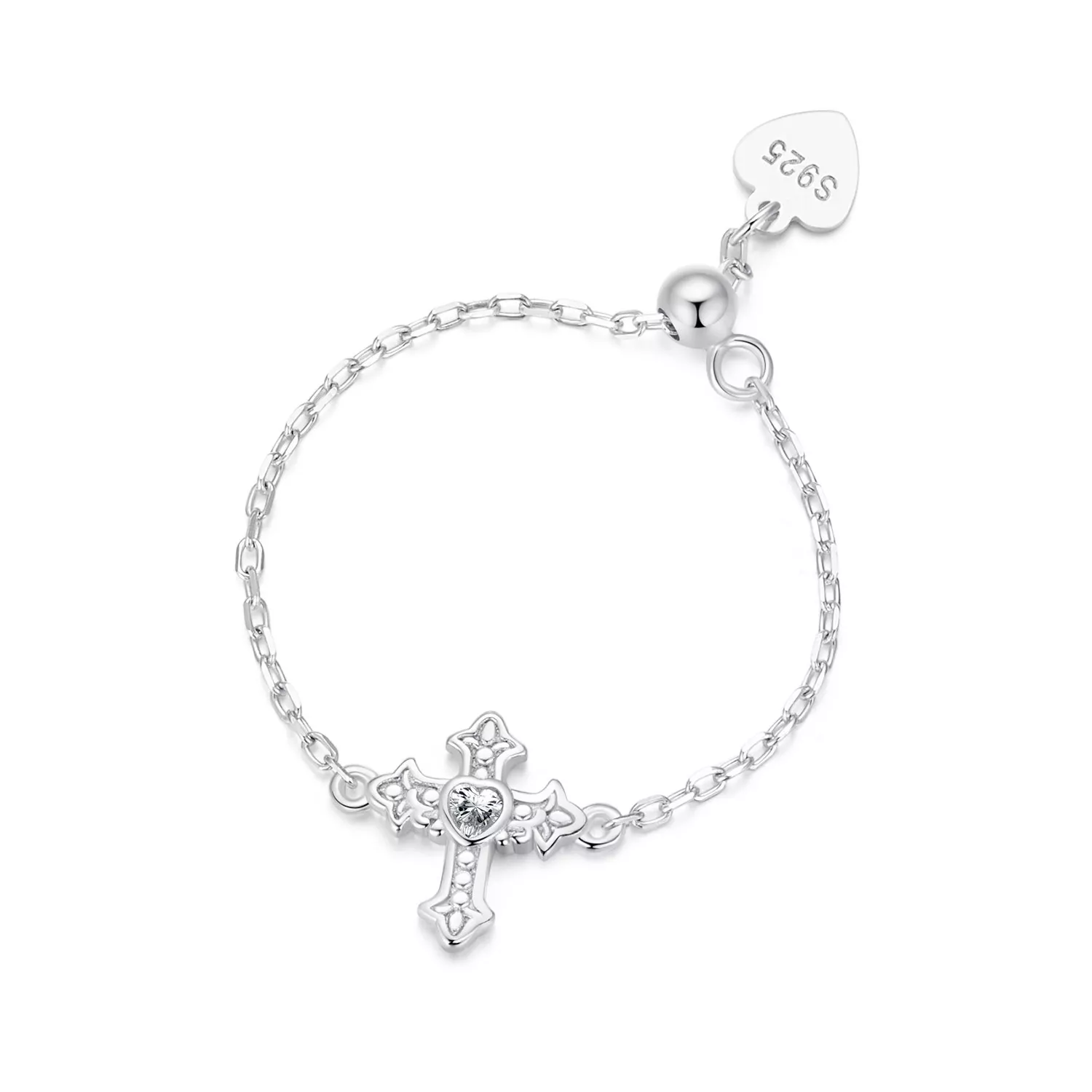 anillo de cadena cruzada estilo pandora scr1053 e
