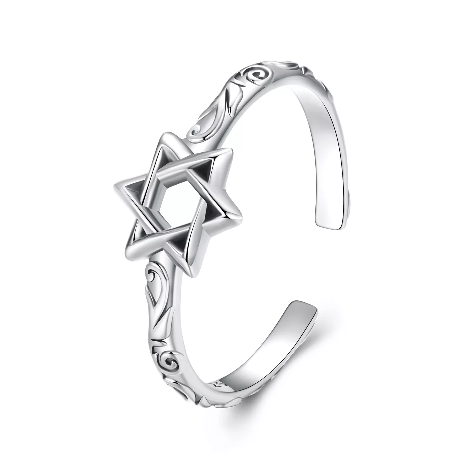 anillo de estrella de seis puntas estilo pandora scr1078 e
