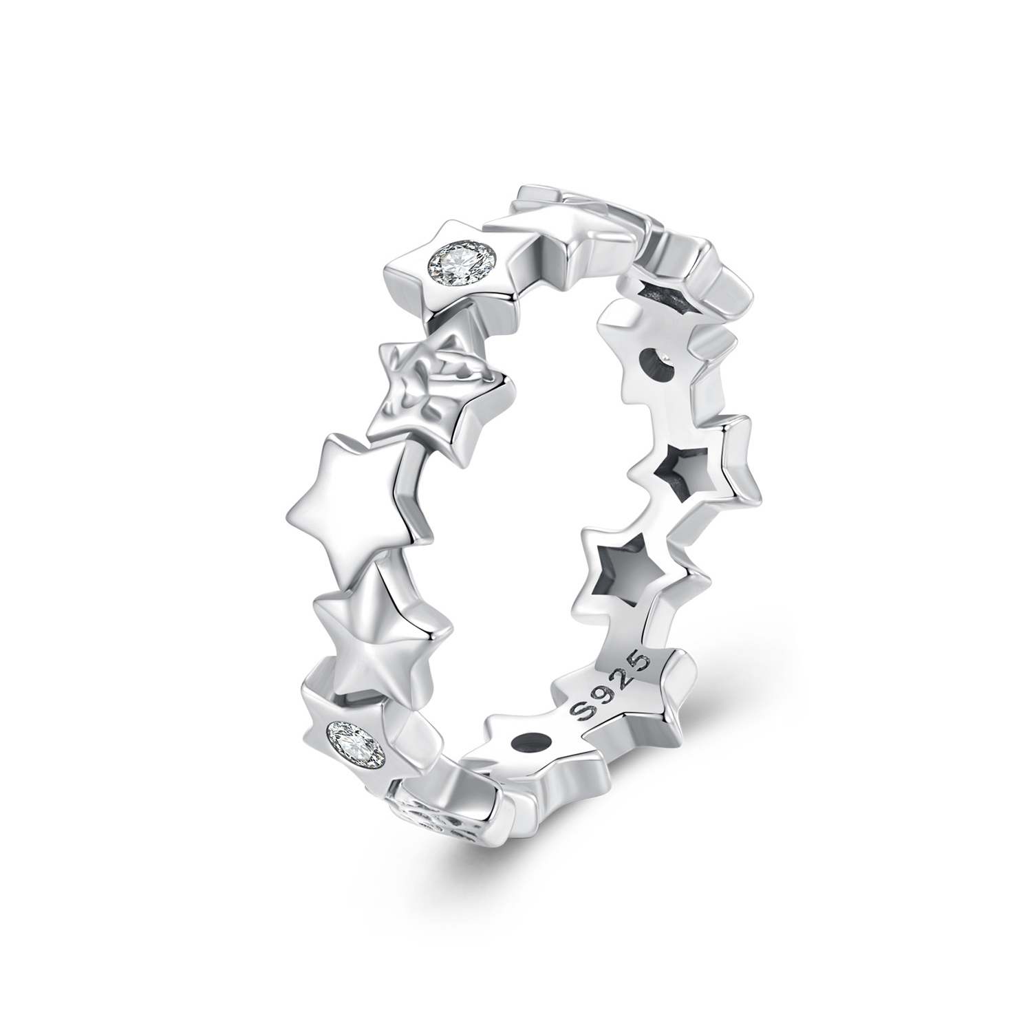 anillo de estrella estilo pandora bsr585