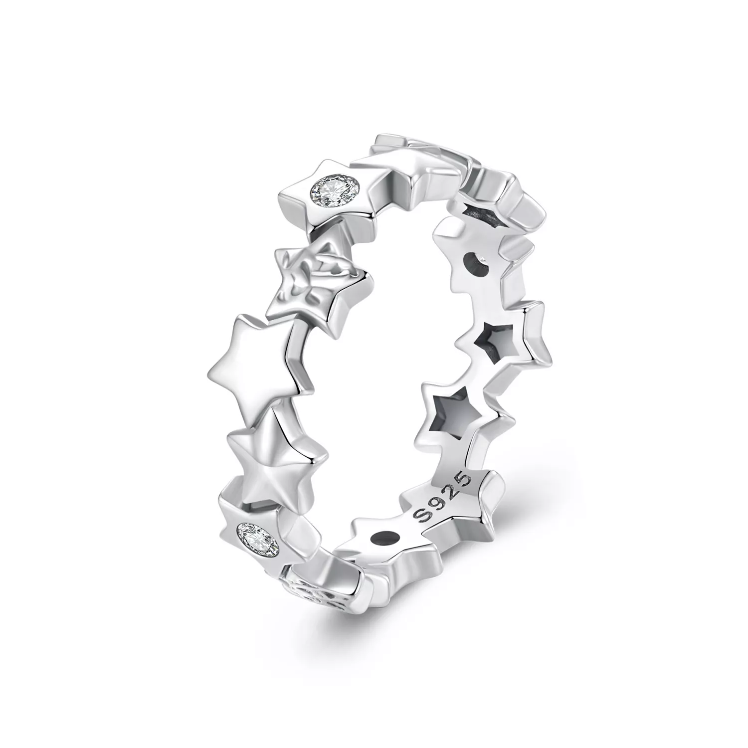 anillo de estrella estilo pandora bsr585