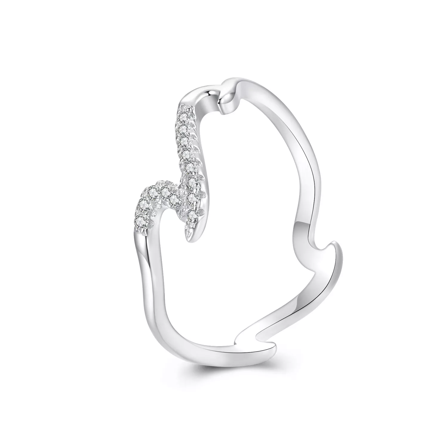 anillo de olas estilo pandora bsr587
