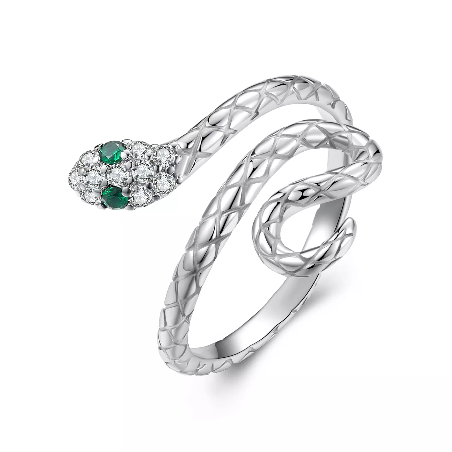 anillo de serpiente entrelazada estilo pandora yir246 e