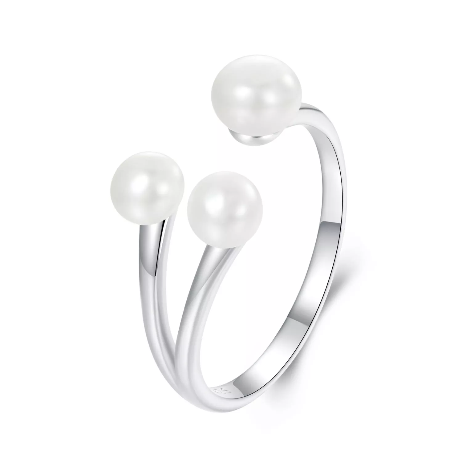 anillo elegante de perlas estilo pandora bsr574 e