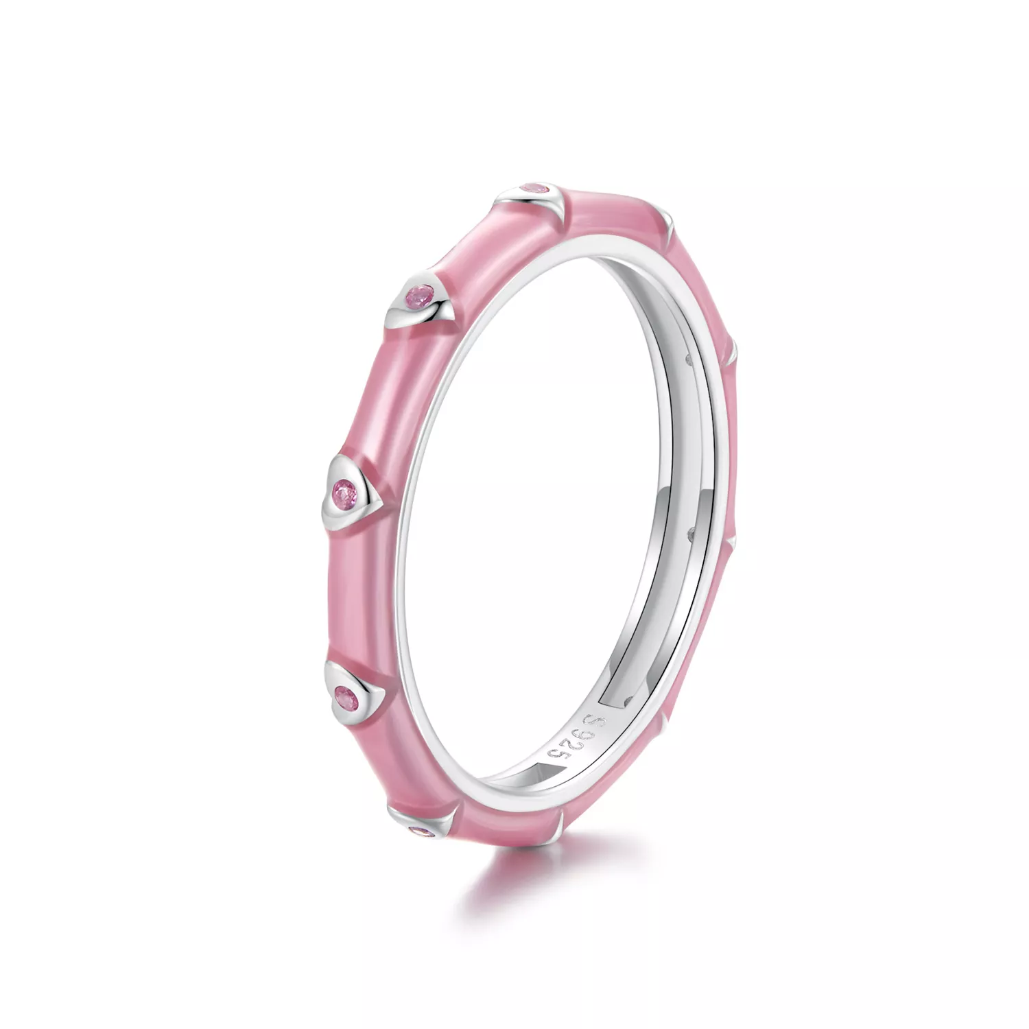 anillo sencillo con diseño de amor pequeño estilo pandora scr1056 br