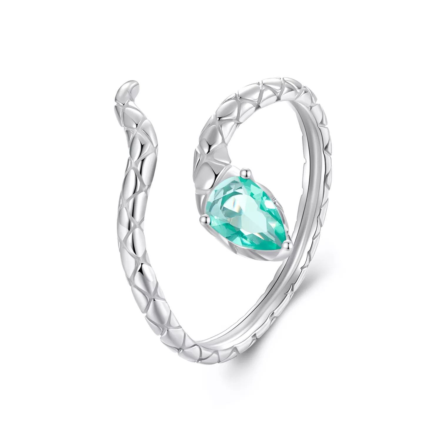 anillo serpiente verde pequeño estilo pandora scr1057 e
