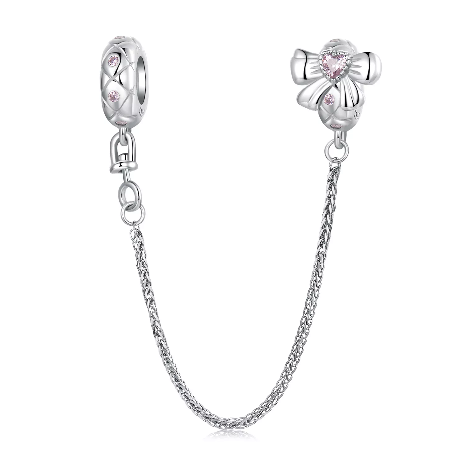 cadena de seguridad de silicona con forma de lazo estilo pandora bsc1053