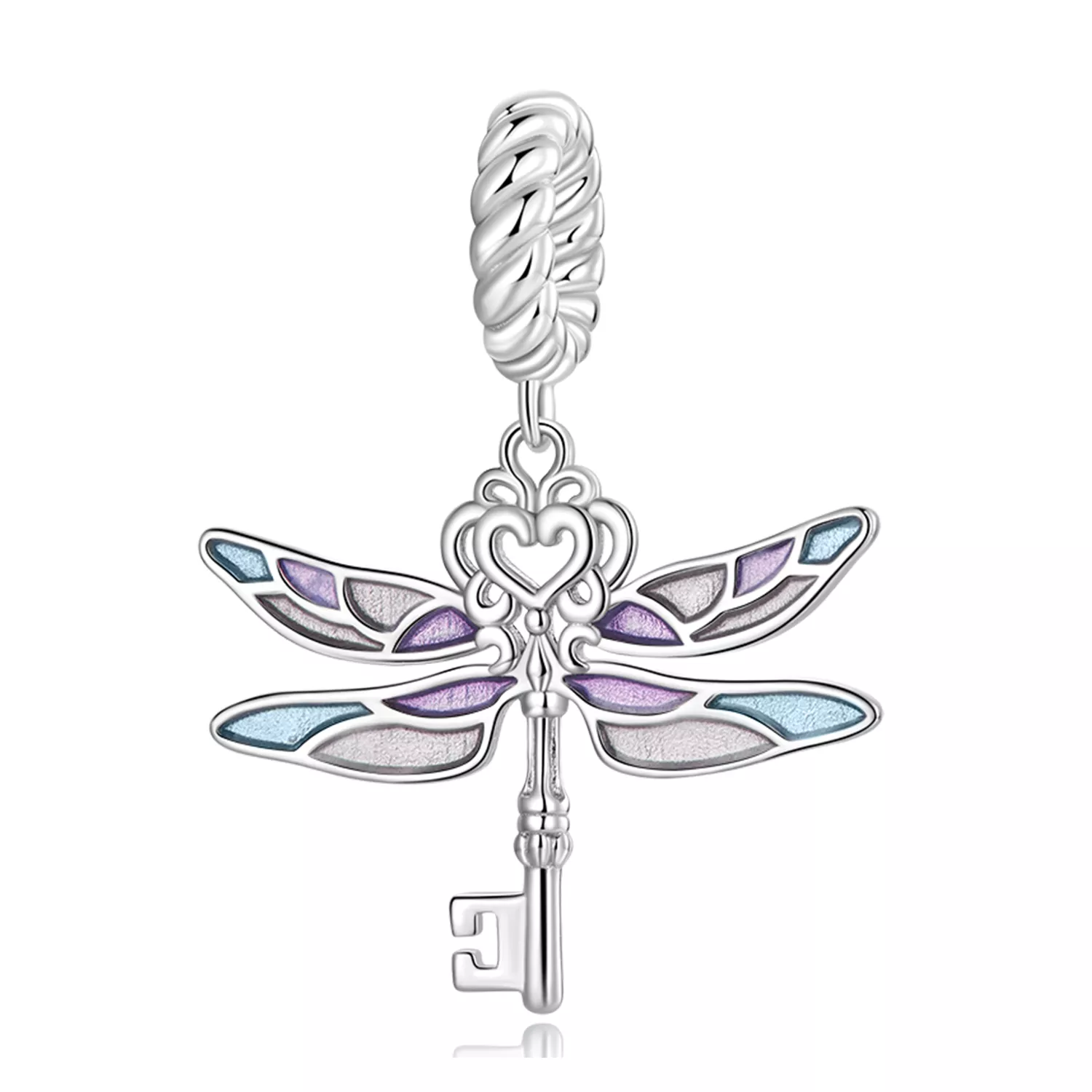 colgante con forma de llave de libélula estilo pandora bsc603