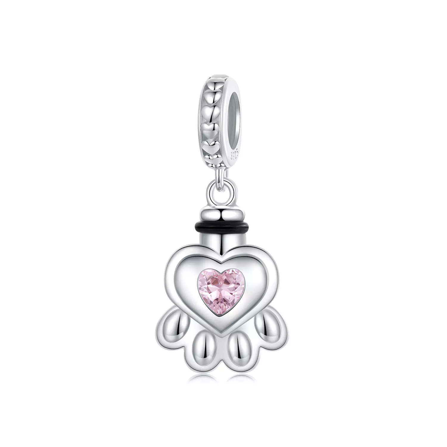 colgante con urna para mascotas estilo pandora bsc1037