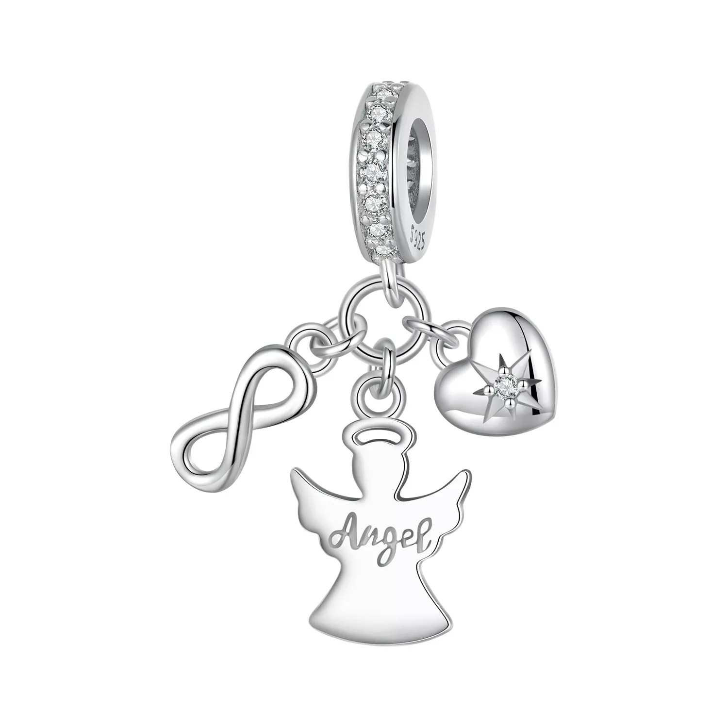 colgante de ángel de la guarda estilo pandora scc2902