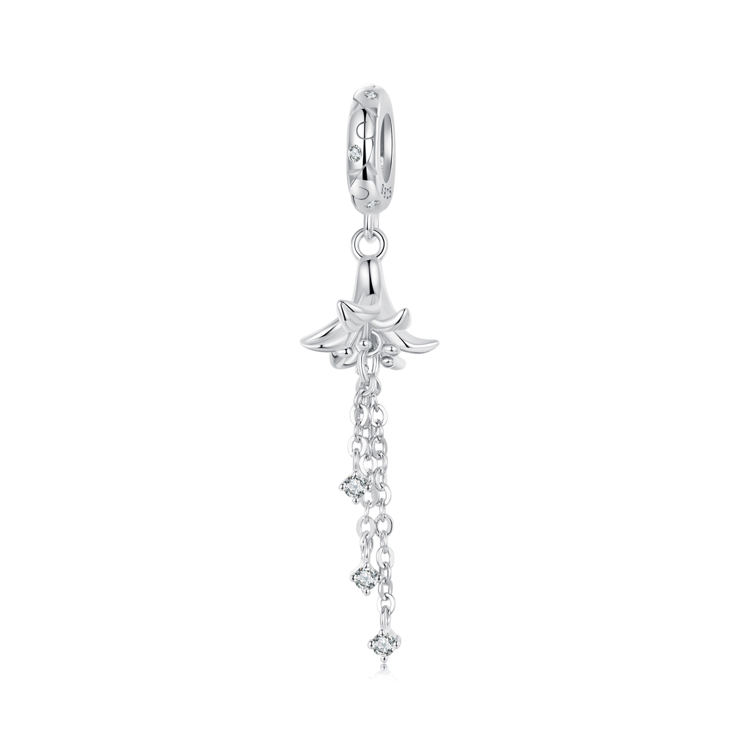 colgante estilo pandora con forma de lirio scc2827