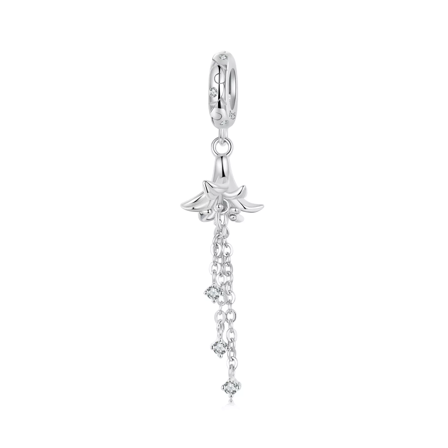 colgante estilo pandora con forma de lirio scc2827