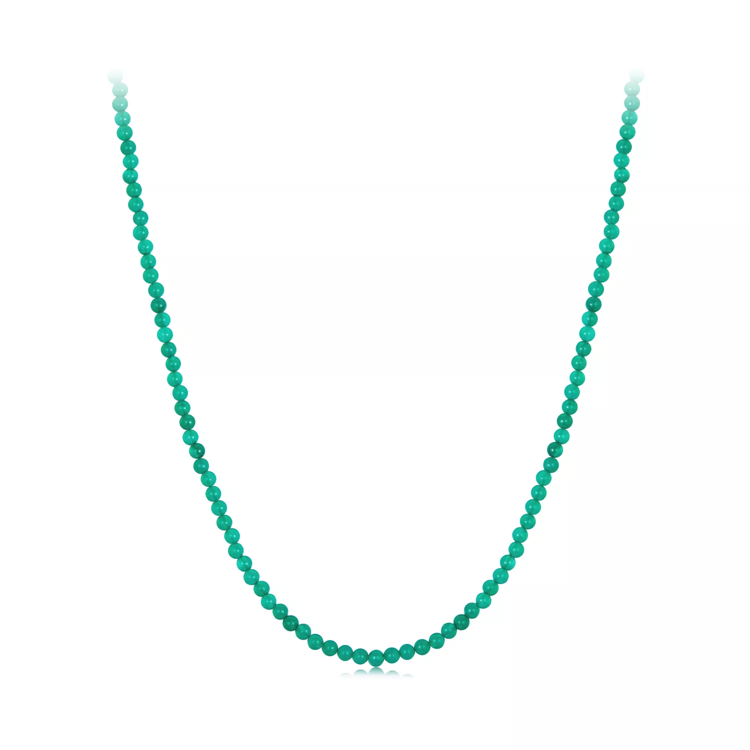 collar de clavícula de ágata verde estilo pandora bsn403