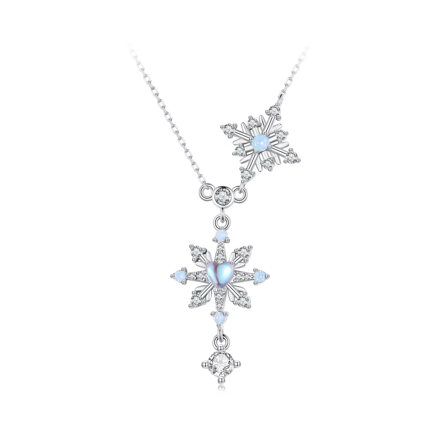 collar de copo de nieve estilo pandora bsn364
