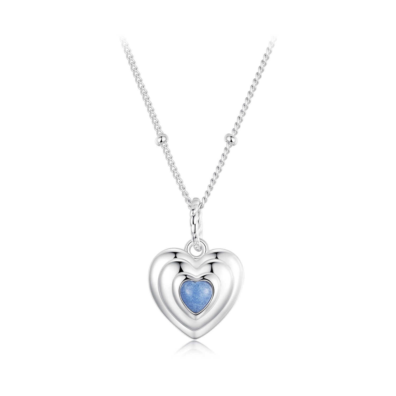 collar de corazón estilo pandora bsn375