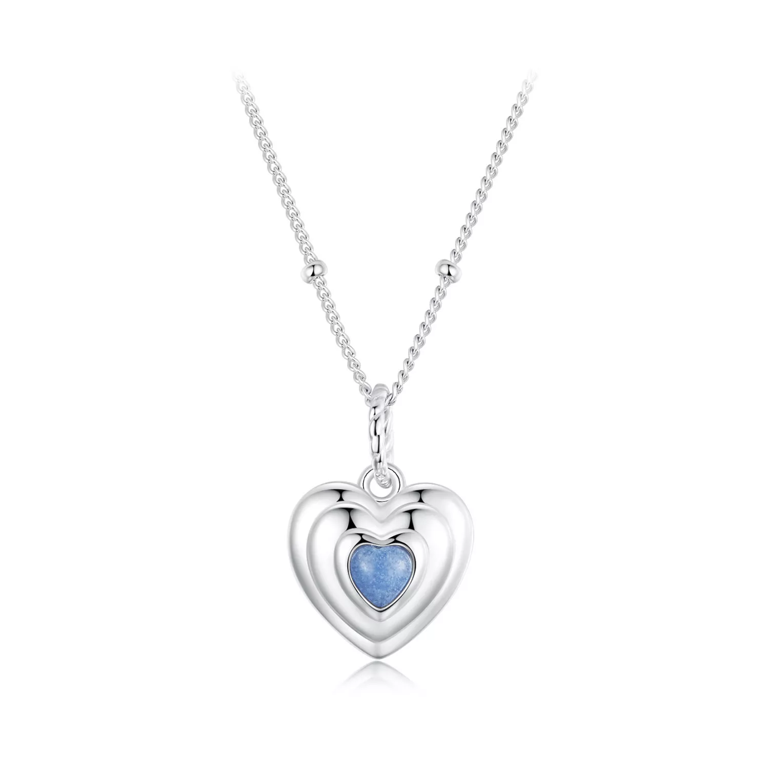 collar de corazón estilo pandora bsn375