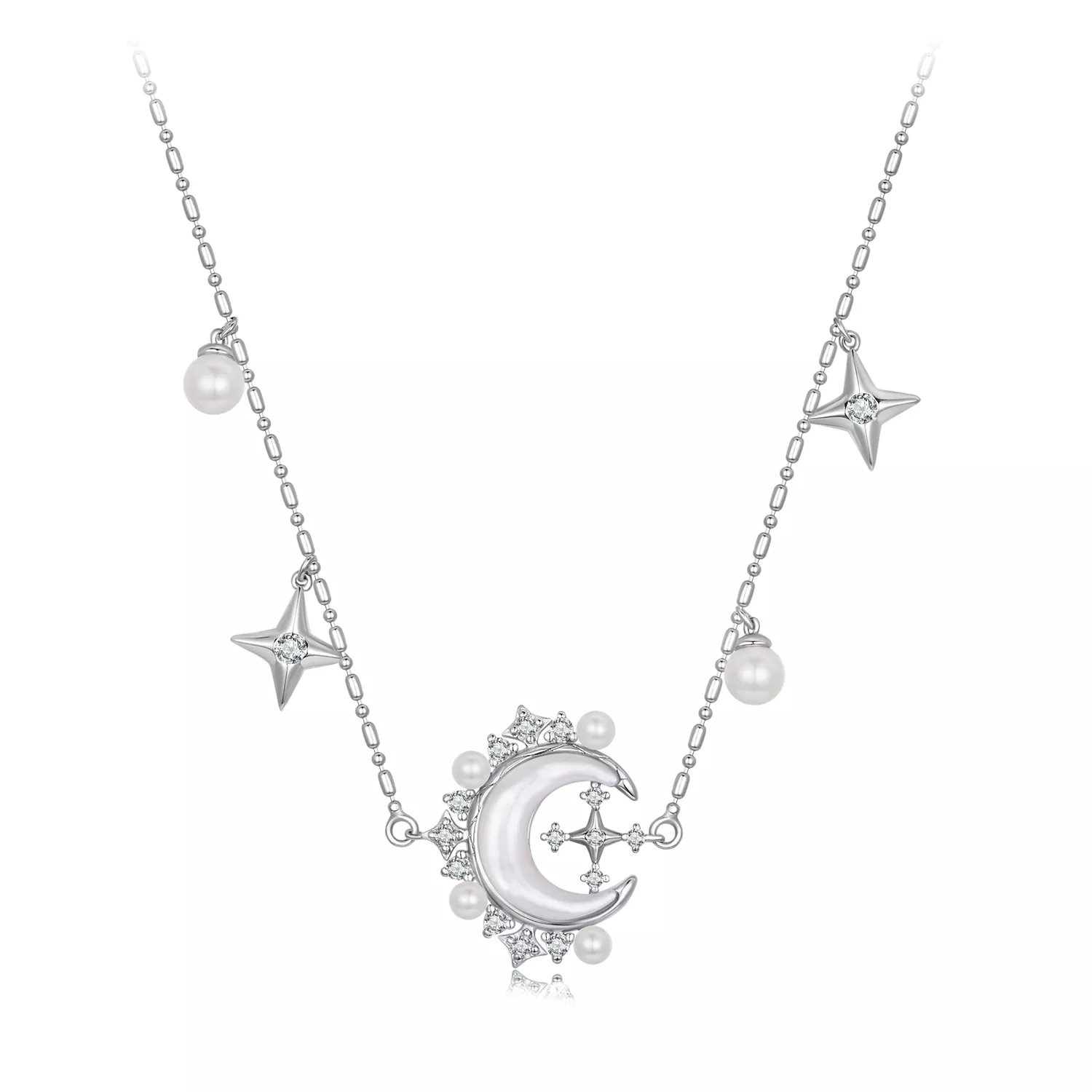 collar de media luna estilo pandora yin115