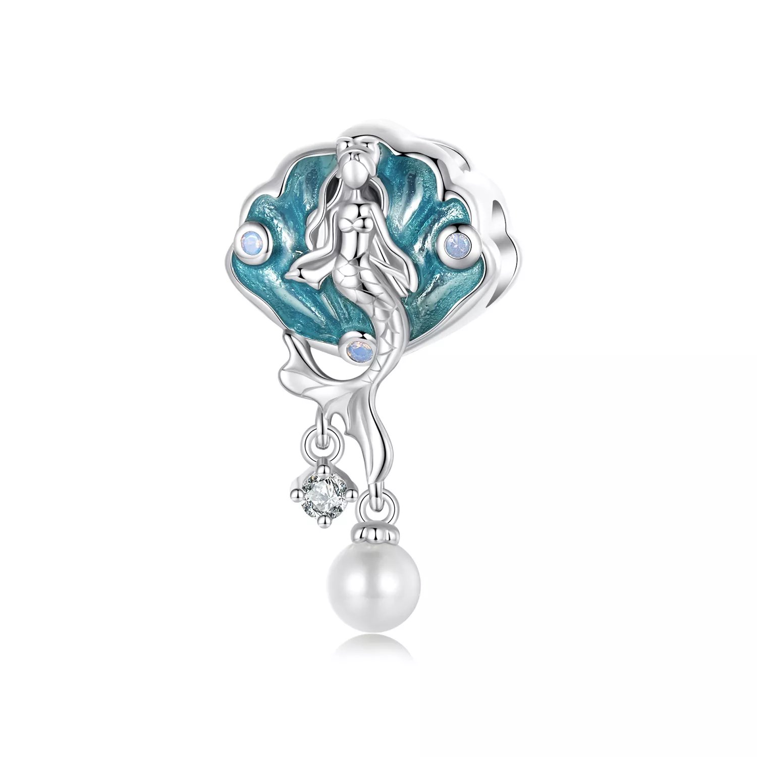 cuentas de sirena con forma de concha estilo pandora scc2845