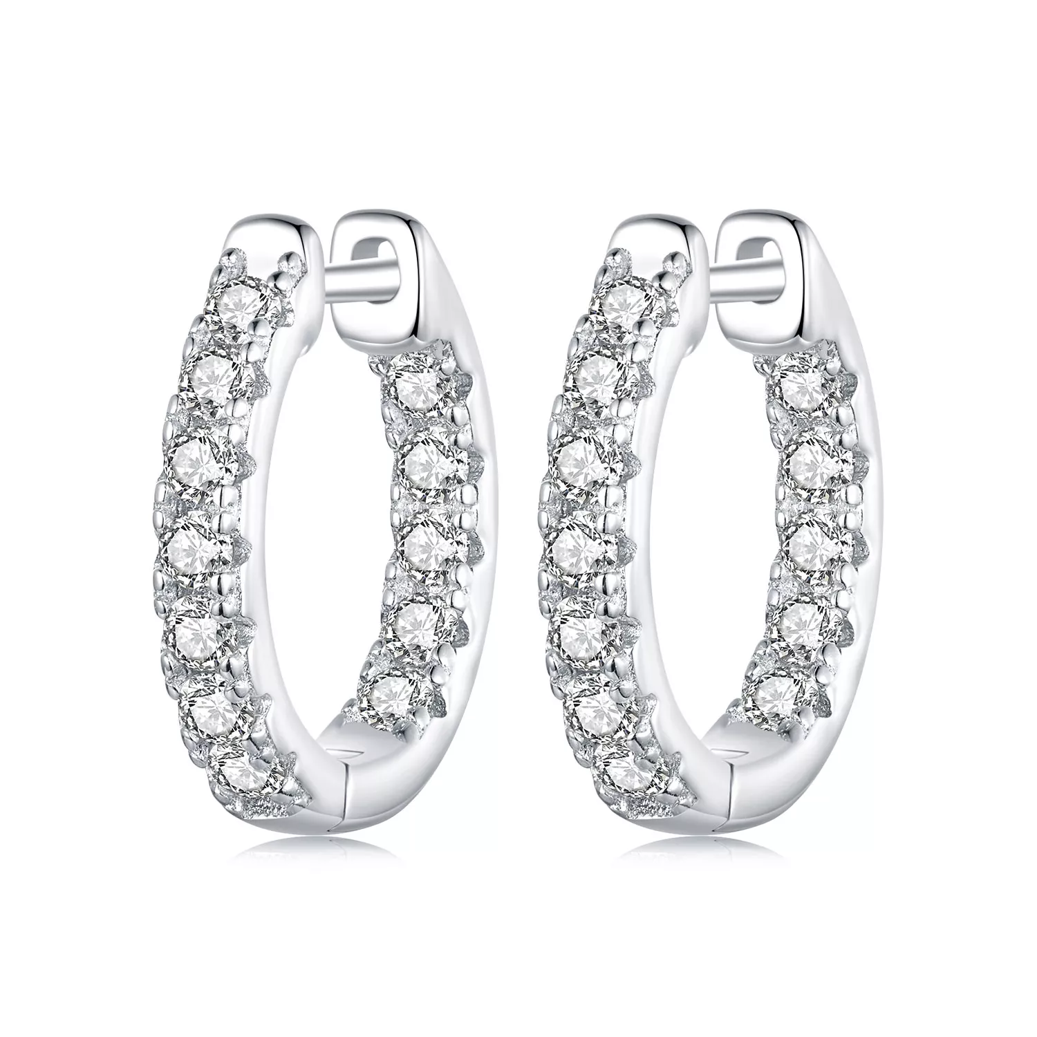 pendientes brillantes de moissanita estilo pandora con un certificado mse060